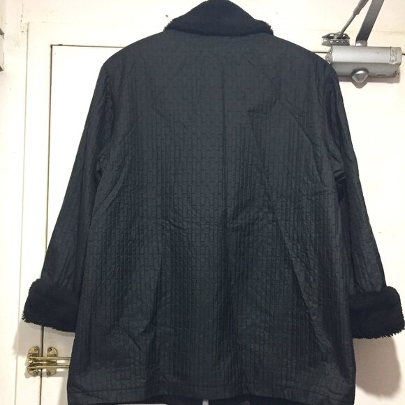 VINTAGE ME-JAY FAUX FUR NYLON JACKETS SIZE 3/4 - Picture 1 of 10